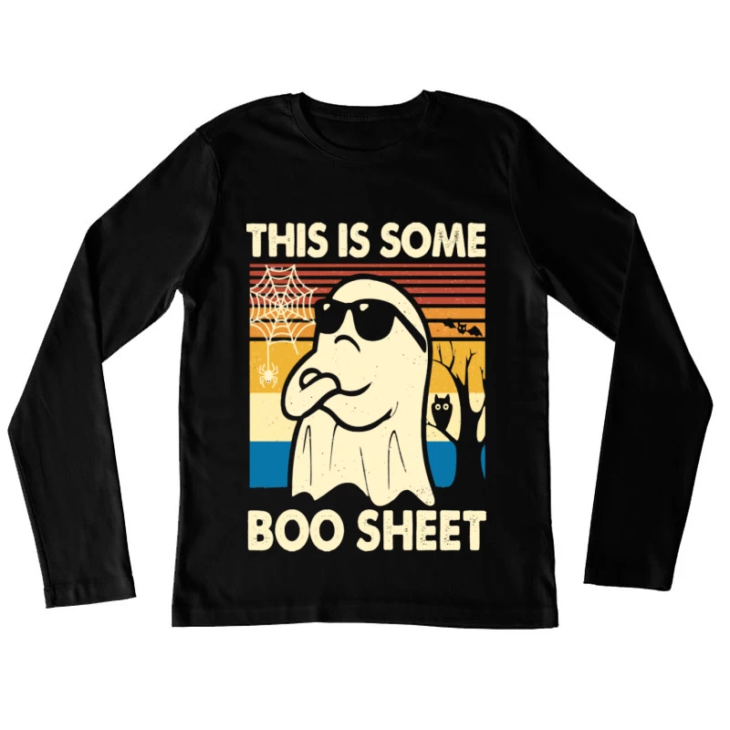 Cooler Geist mit Sonnenbrille und Spruch Damen Langarm T-Shirt