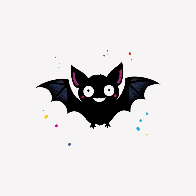 Cute Cartoon Bat Male T-Shirt