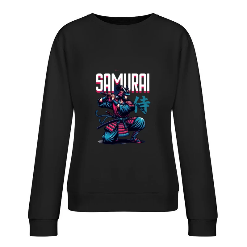 Dynamischer Samurai-Krieger Damen Pullover Sweatshirt