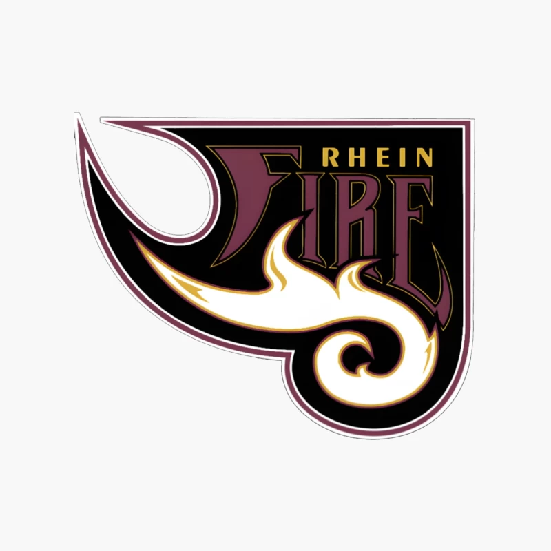 Rhein Fire Professional Football Team Logo with Stylized Flame Design Cotton Tote Bag