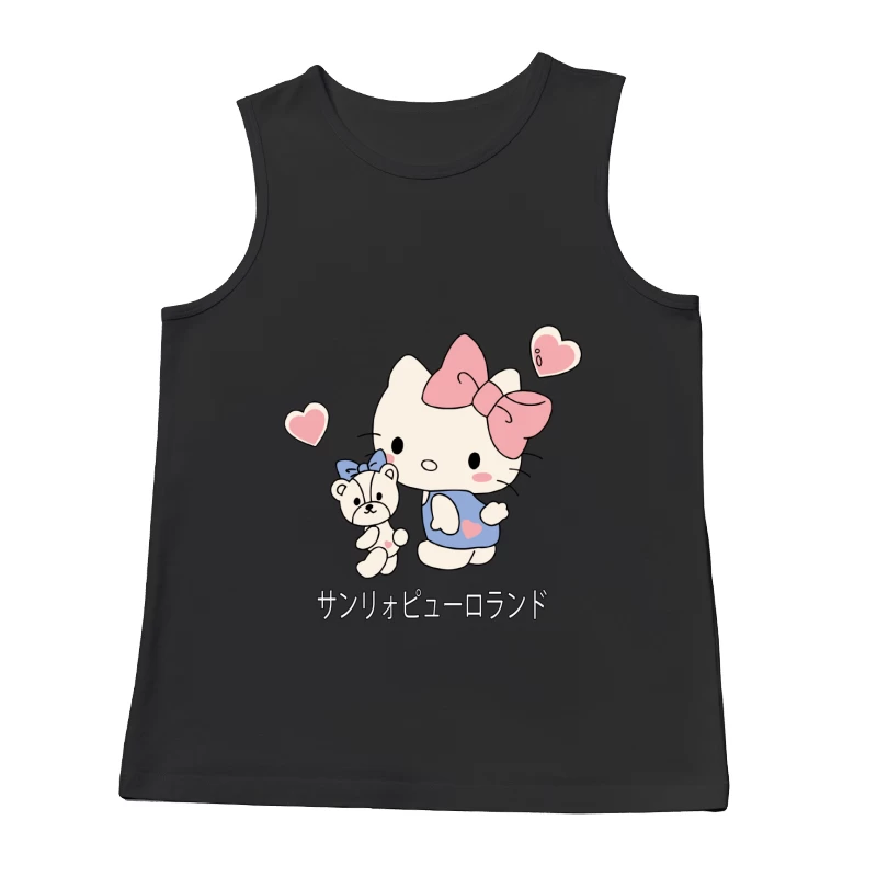 Kawaii-Katze mit Teddy Herren Tanktops