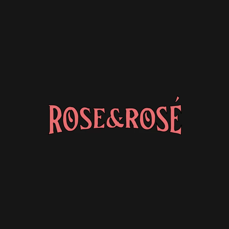 Rosa Typografie-Logo Herren T-Shirt