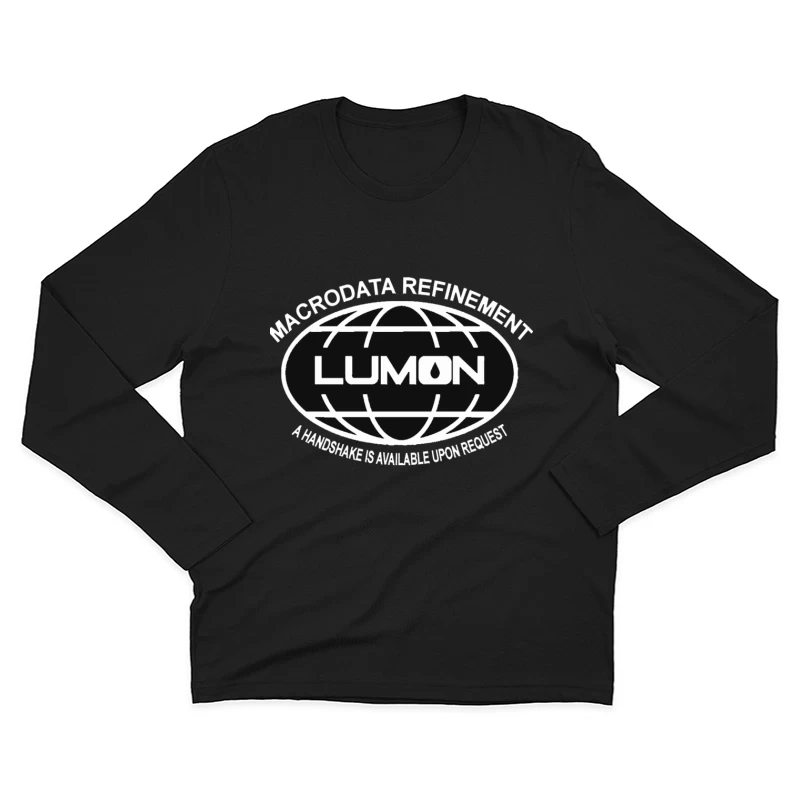 Lumon Industries Retro Corporate Globe Logo Male Long Sleeve T-Shirt