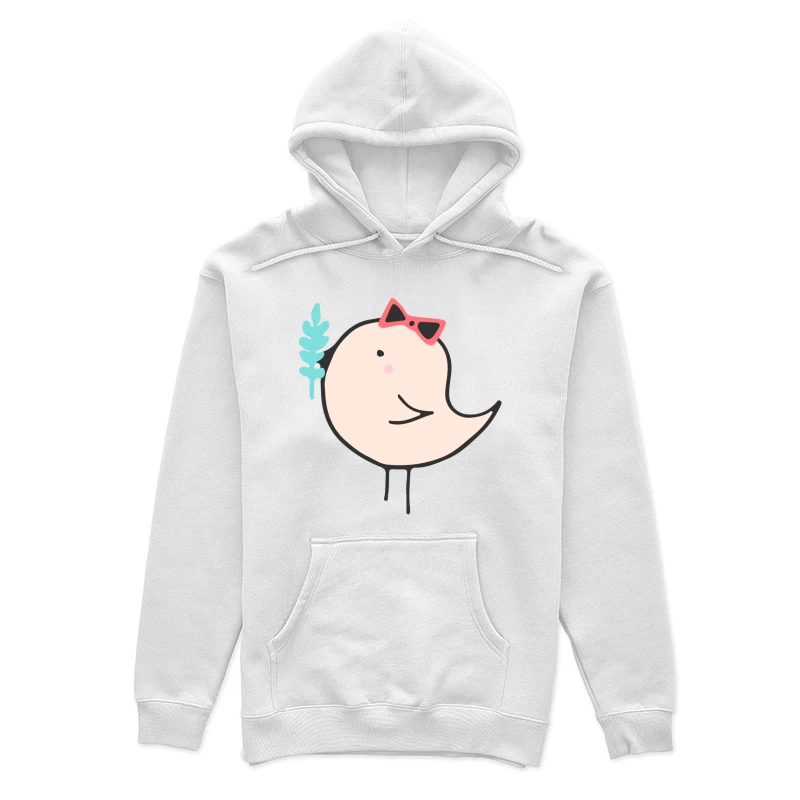 Oiseau mignon avec un noeud et branche Femme Sweat à capuche