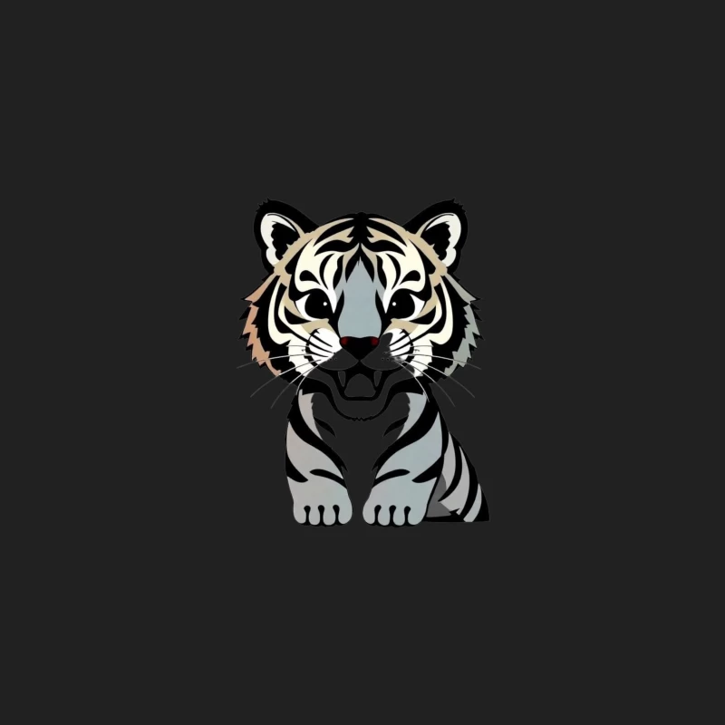 Cartoon Illustration of a Tiger Bucket Hat