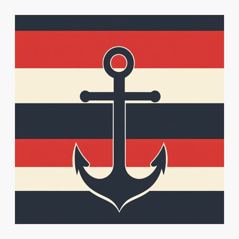 Minimalist Lighthouse Design in Patriotic Colors Pin
