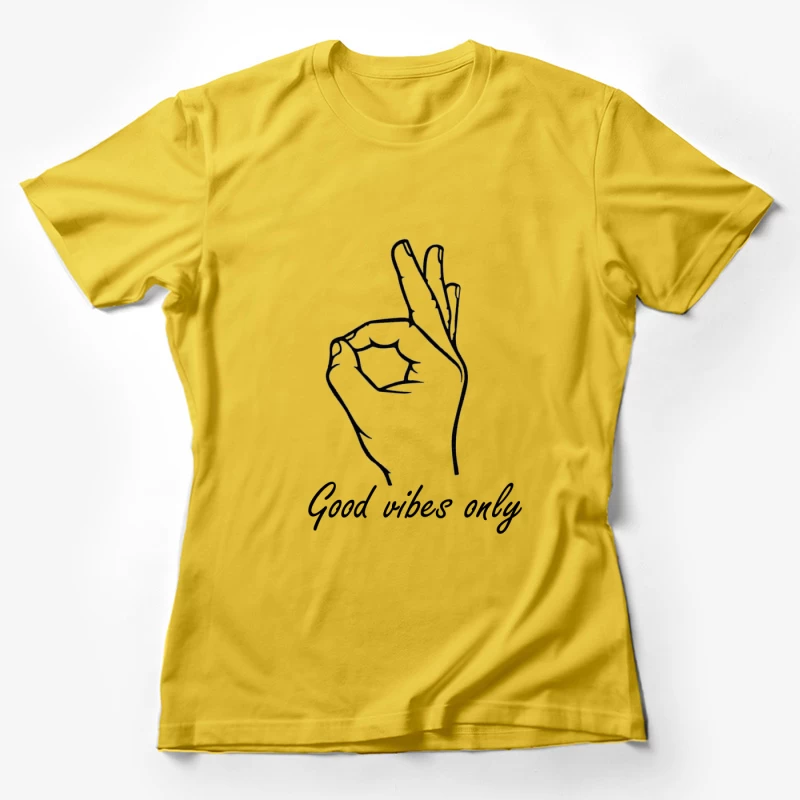Hand Gesture: Okay Symbol with Fingers Crossed Female T-Shirt