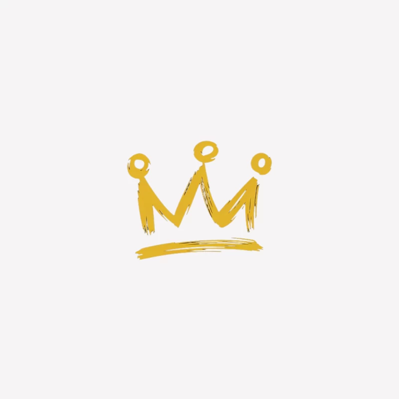 Minimalist Gold Crown Logo: Royal Symbol Female T-Shirt