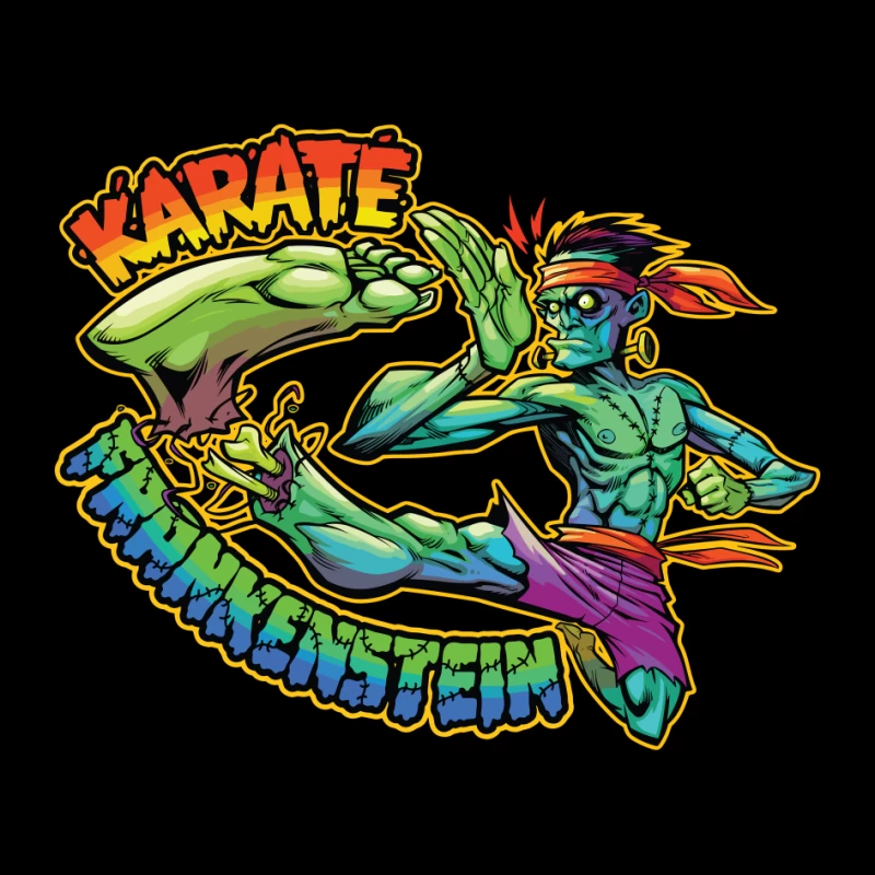 Karate Frankenstein Character Design Pin