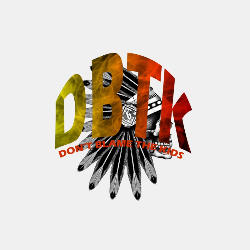 DBTK Logo Design Featuring Feathers and Skull Male Tank Top