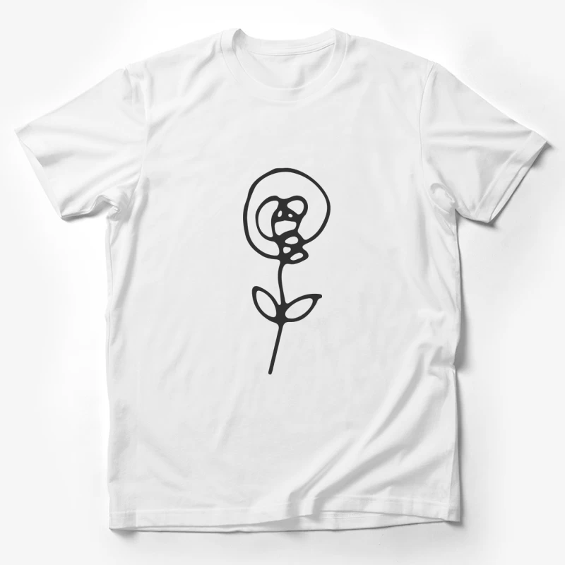 Illustration de rose minimaliste Homme T-Shirt