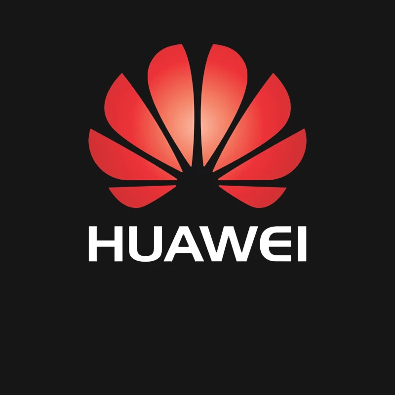 Huawei Red Corporate Logo Design Male T-Shirt