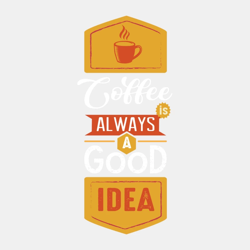 Affiche inspirante sur le café Homme Débardeur