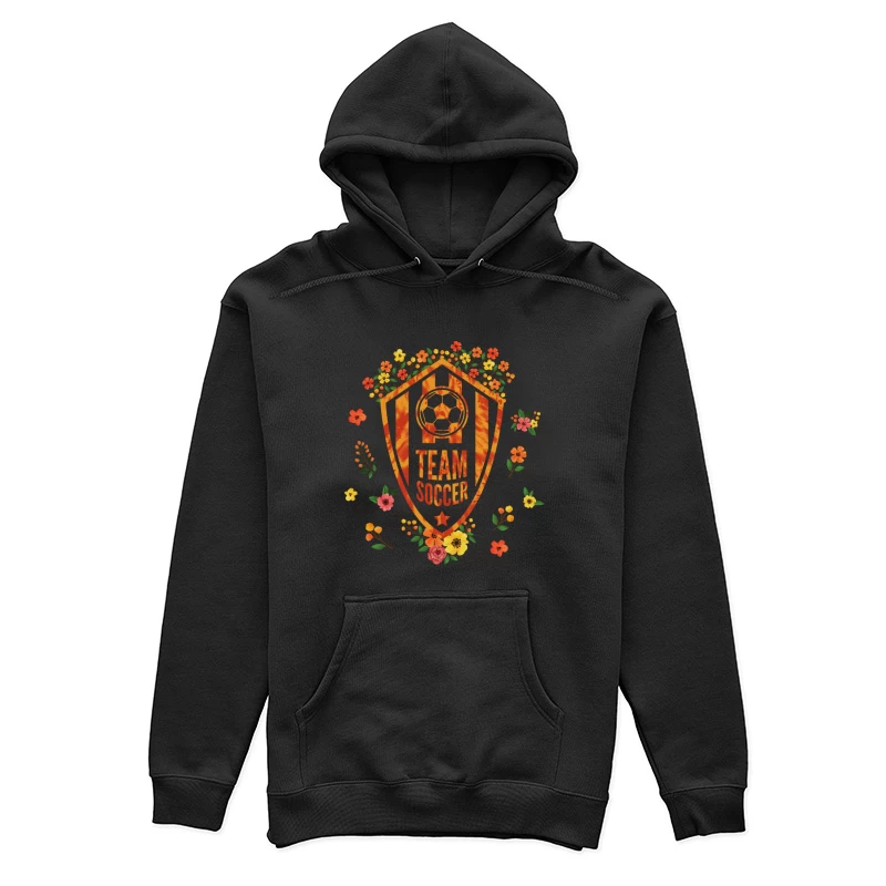 Florales Fußball-Design mit Blumenverzierung Damen Pullover Hoodie