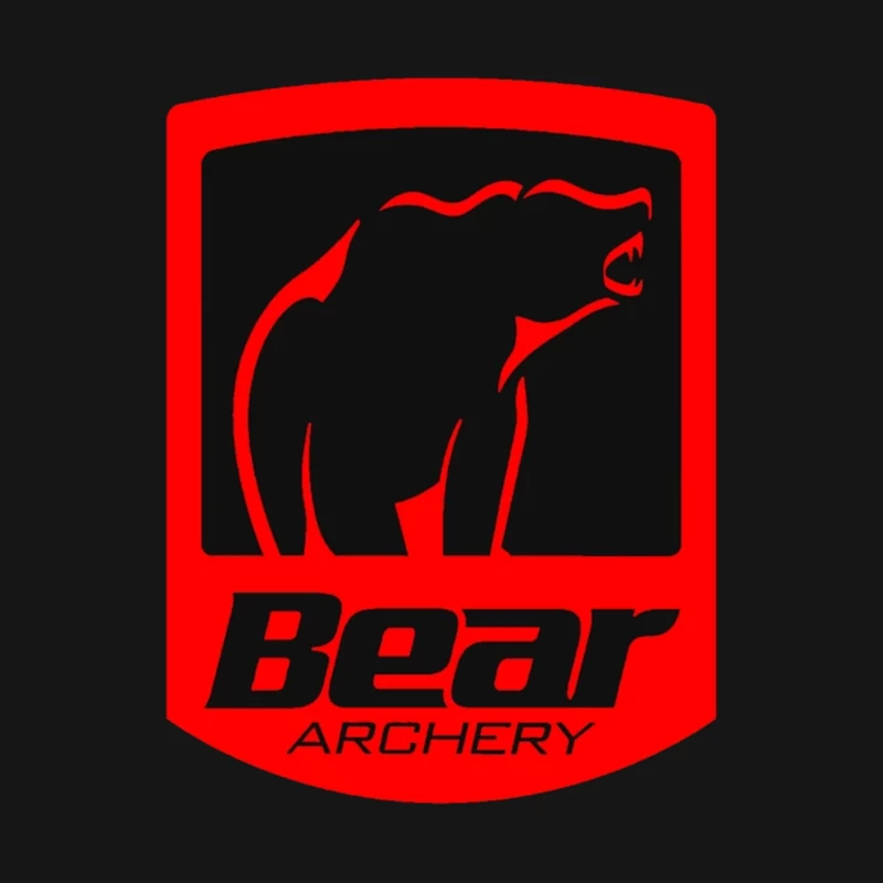 Bear Archery Company Red Logo Design Male Long Sleeve T-Shirt