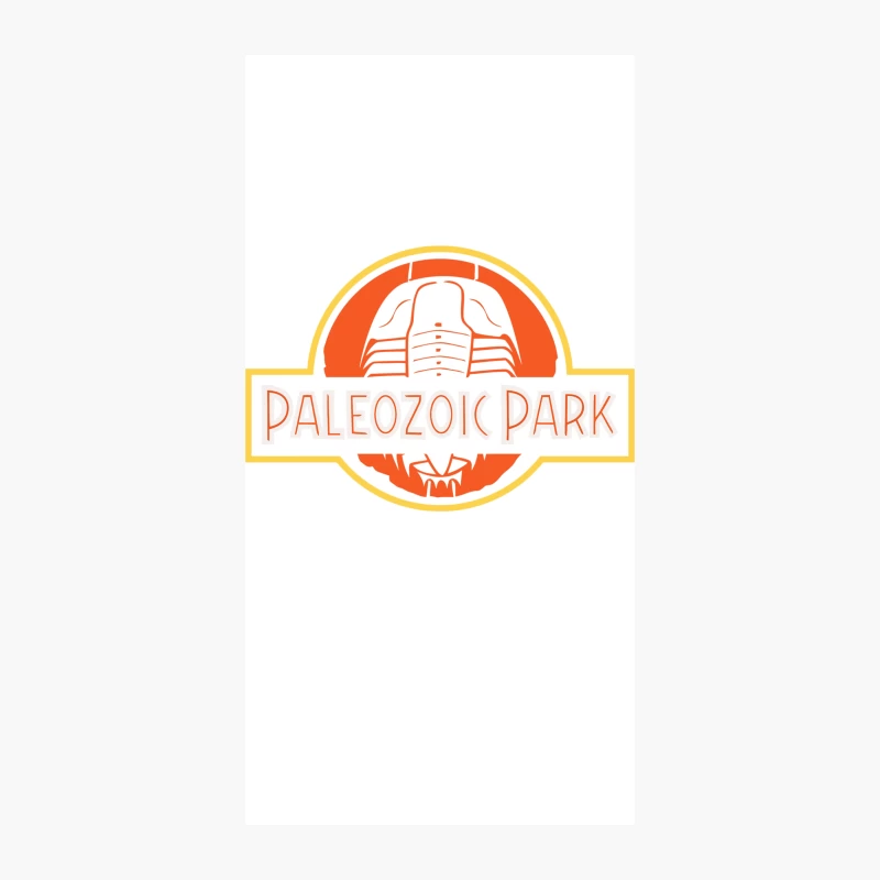 Retro-Style Paleozoic Park Logo with Trilobite Fossil iPhone Case