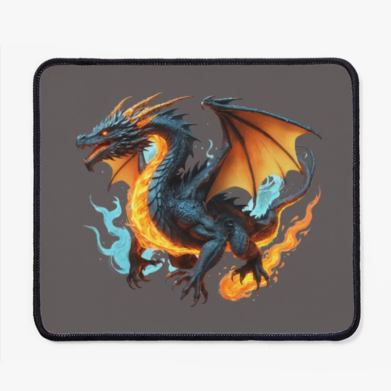 Majestic Fire Dragon Artwork Mouse Pad