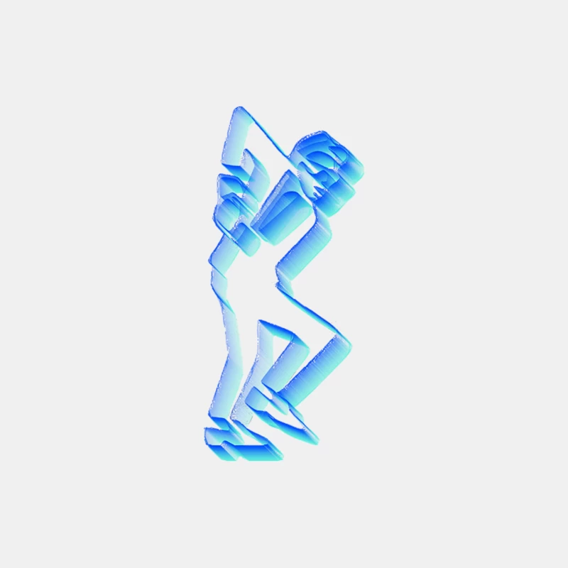 3D Neon Rudeboy Ska Man Design Male Tank Top