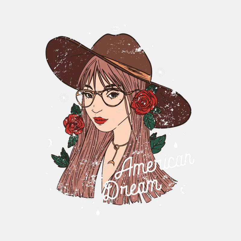 Jeune Femme avec Chapeau et Roses Homme Débardeur