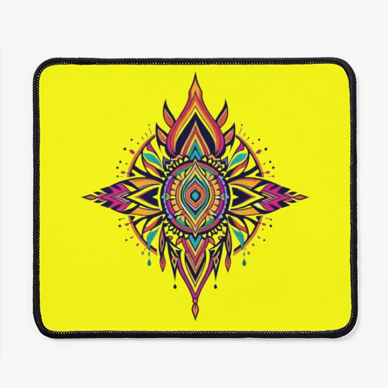 Vibrant Mandala Design Mouse Pad
