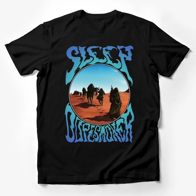 Desert Caravan Through Psychedelic Portal Male T-Shirt