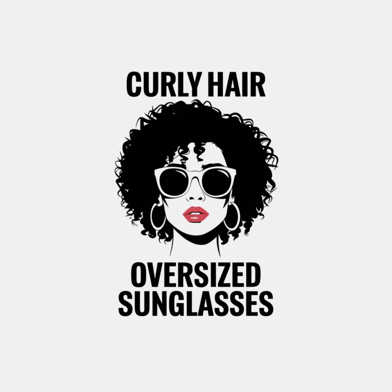 Retro Chic: Curly Hair and Oversized Sunglasses Male Tank Top