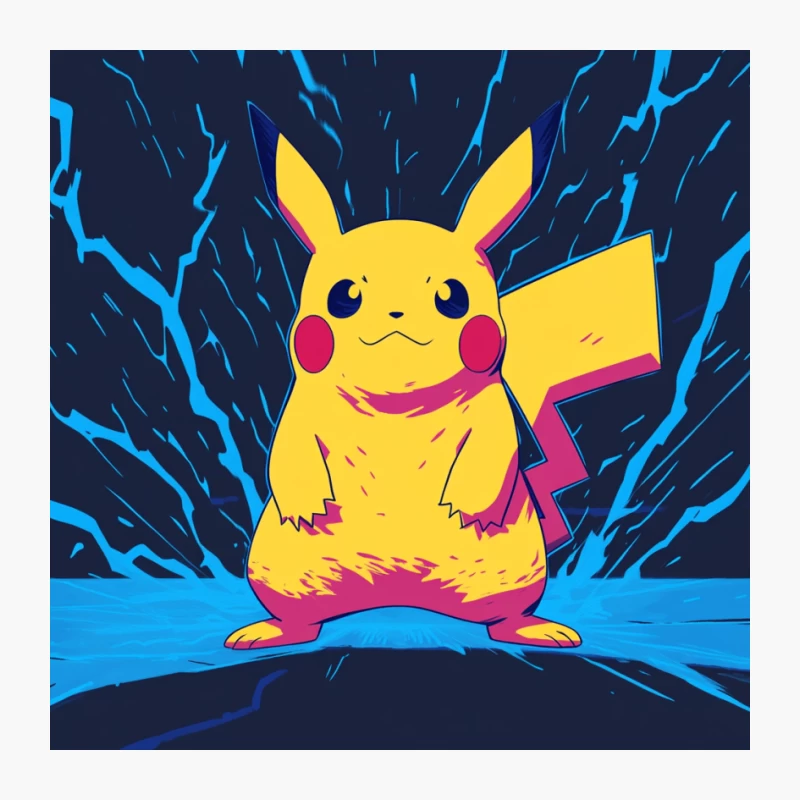 Electrifying Pikachu: Iconic Pokemon Surrounded by Lightning Pin