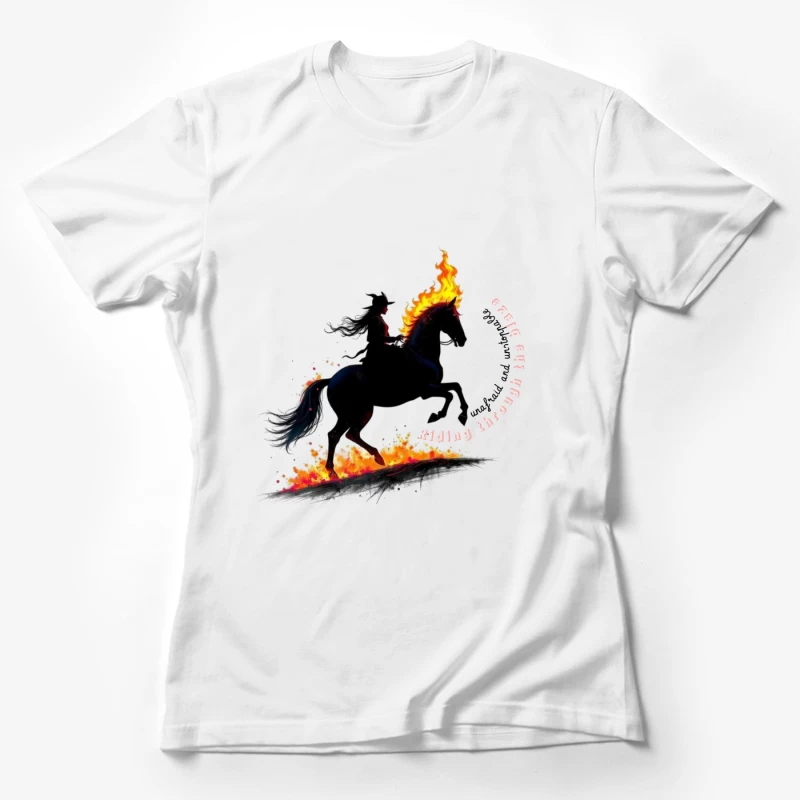 Rider in Flames Female T-Shirt