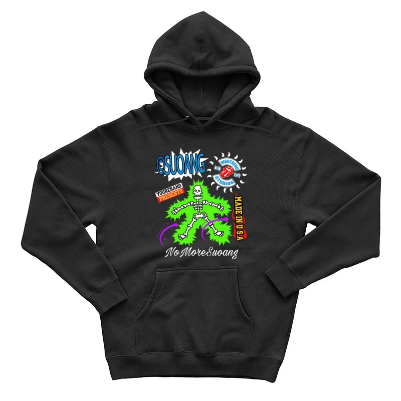 Kreatives Design mit Skelett und Logos Herren Pullover Hoodie