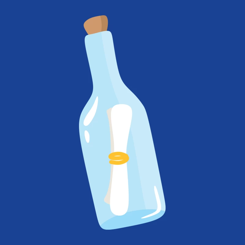 Bouteille avec message à l'intérieur Femme T-Shirt