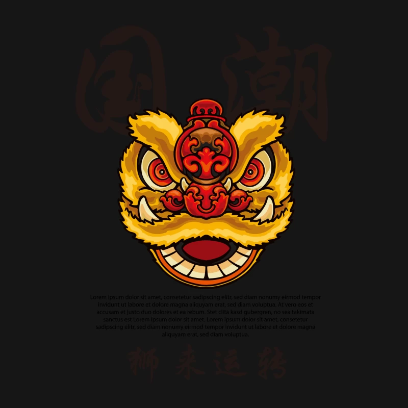 Traditioneller Löwentanz Herren T-Shirt