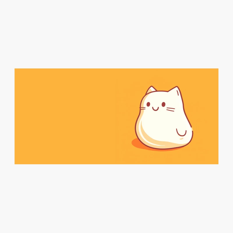 Adorable Minimalist Cartoon Cat Illustration Coffee Mug
