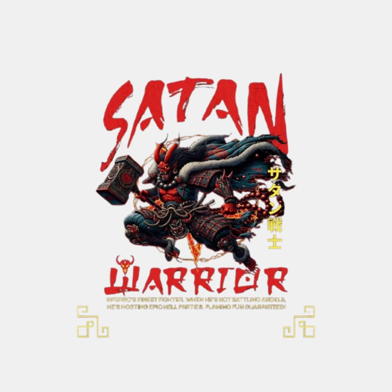 Satan Warrior - Dark Japanese Demon Samurai Art Male Tank Top