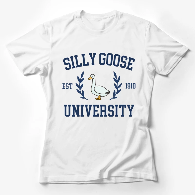 Silly Goose University Vintage-Style Logo Design Female T-Shirt