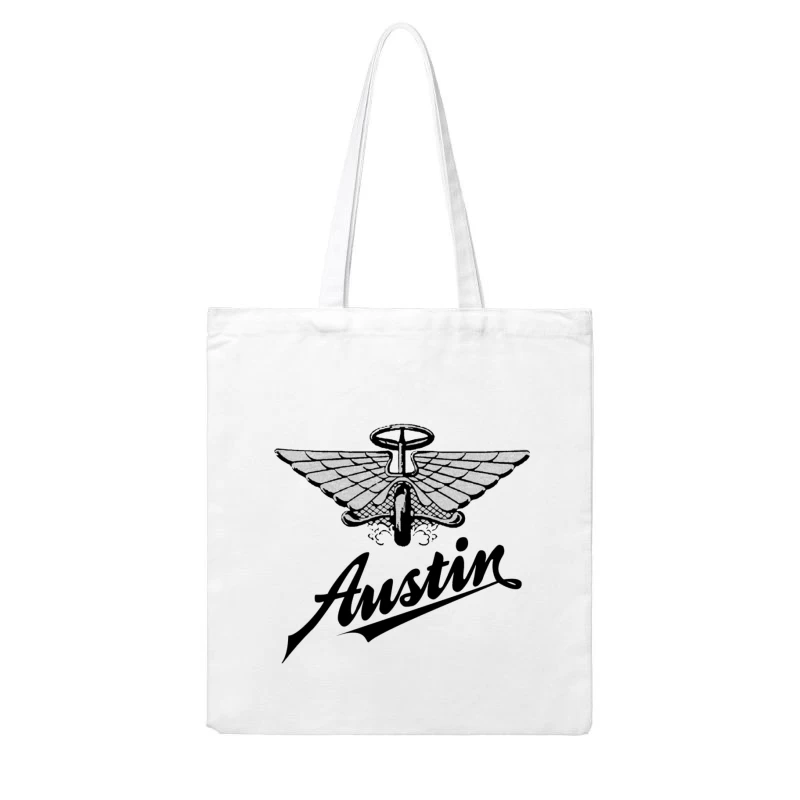 Vintage Austin Motorcycle Company Winged Logo Design Cotton Tote Bag