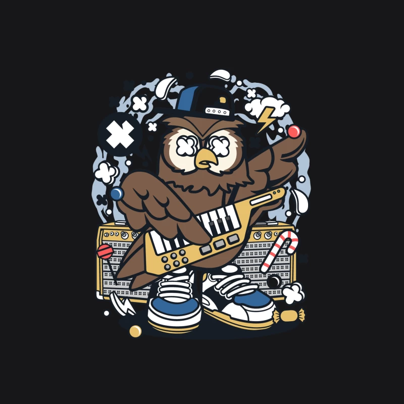 Hibou Musicien Urbain Homme Sweat à capuche