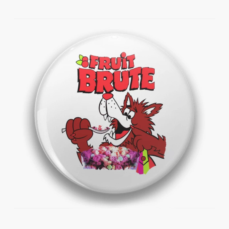 Vintage Fruit Brute Monster Cereal Mascot Logo Pin