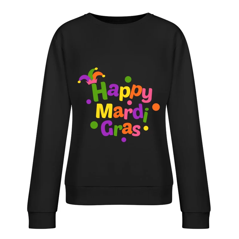 Célébration colorée de Mardi Gras Femme Sweat-shirt à enfiler