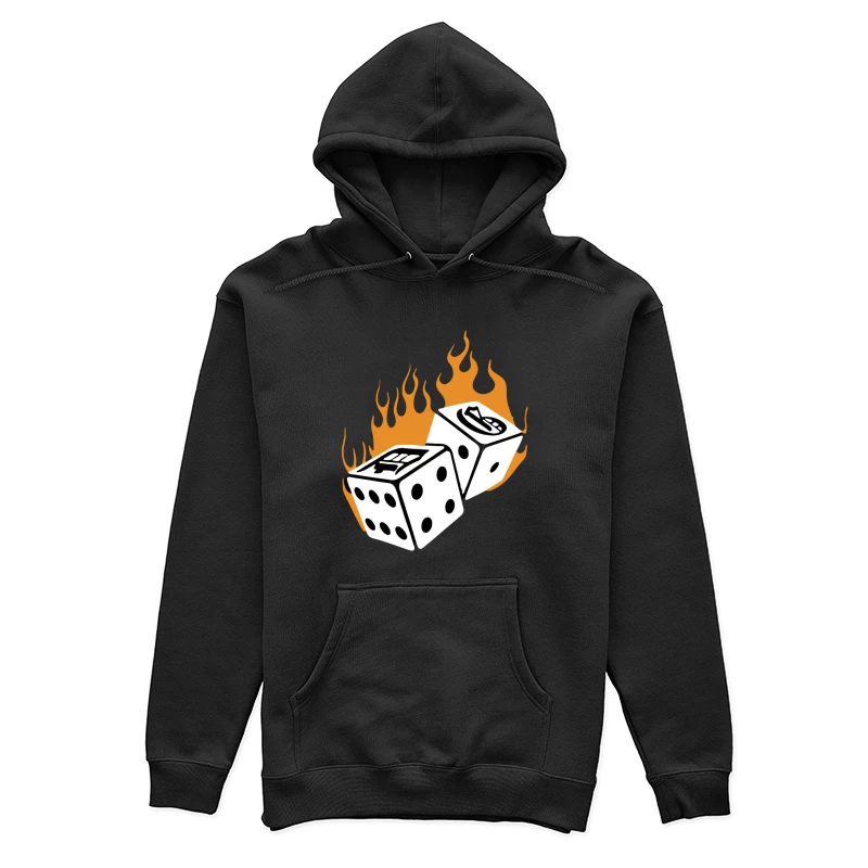 Brennende Würfel Grafiken Damen Pullover Hoodie