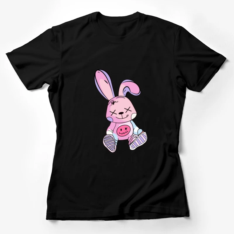 Niedliches Häschen-Spielzeug mit Nähten Damen T-Shirt