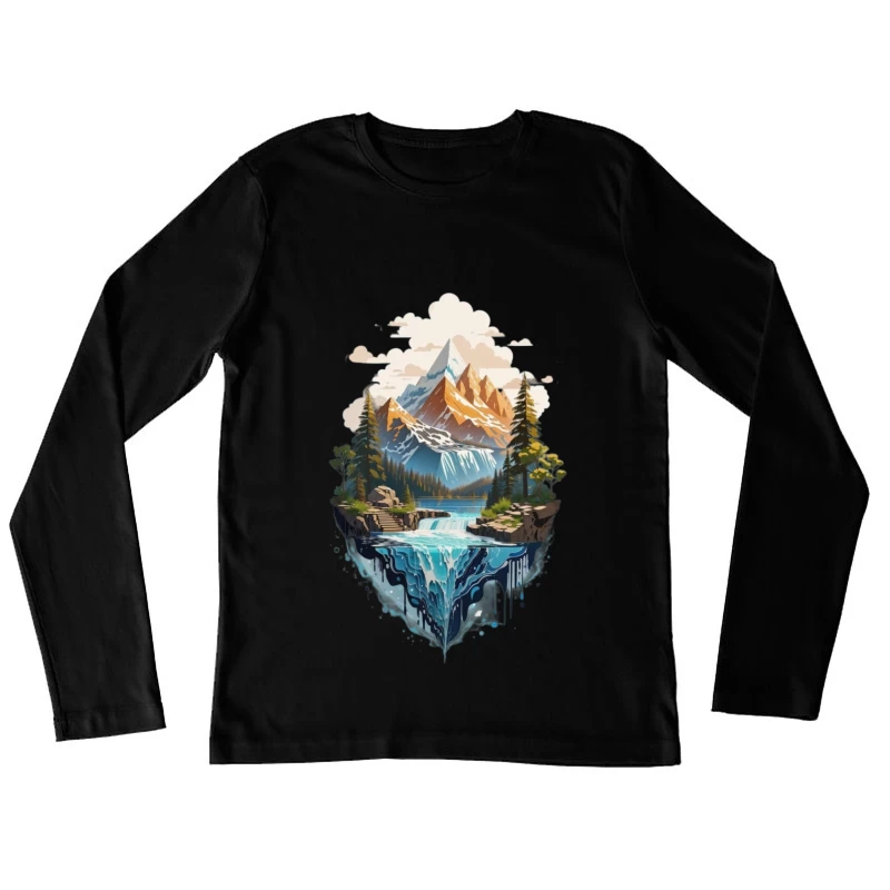 Majestic Mountain Landscape Female Long Sleeve T-Shirt