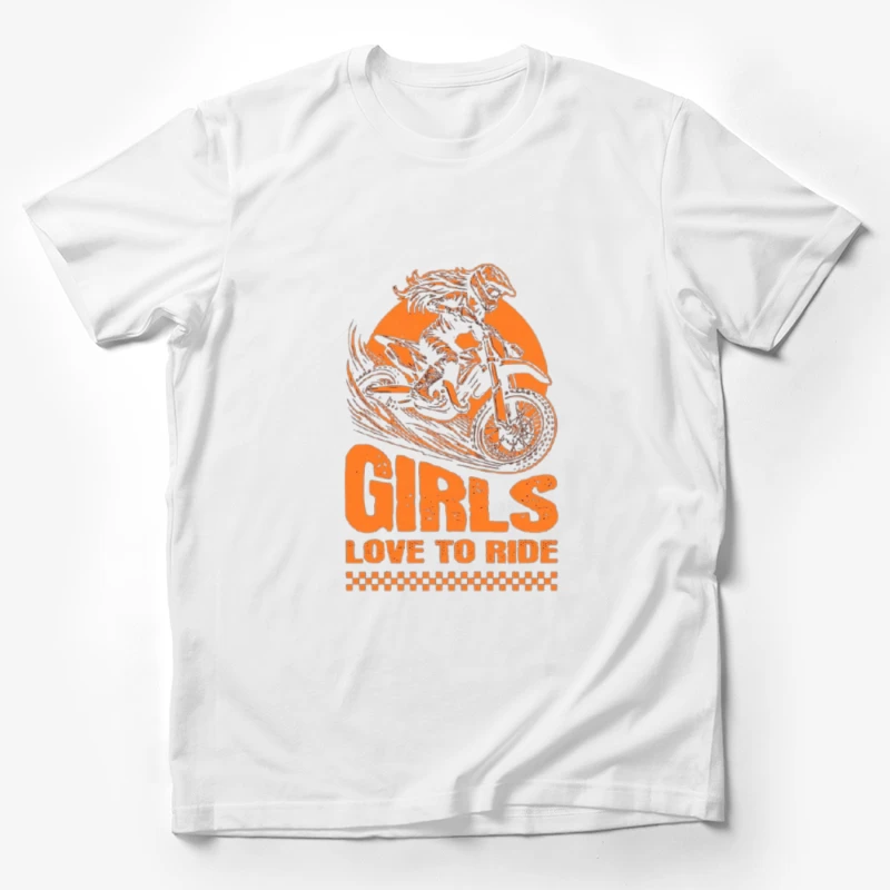 Girls Love to Ride - Motocross Racing Design Male T-Shirt