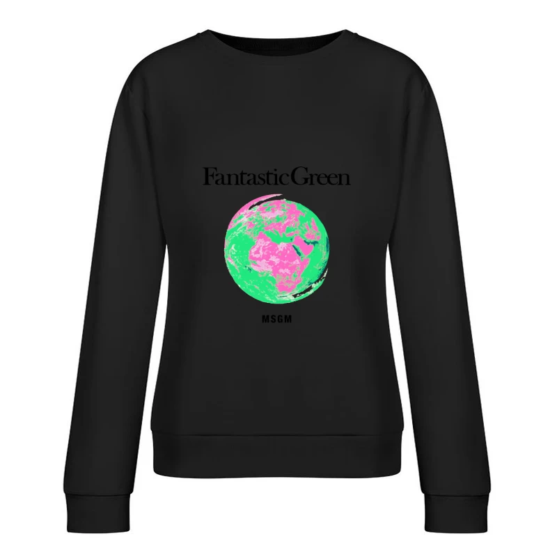 Bunte Erde Illustration Damen Pullover Sweatshirt
