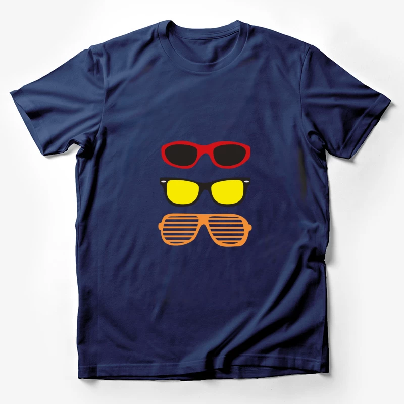 Trois Paires de Lunettes Colorées Homme T-Shirt