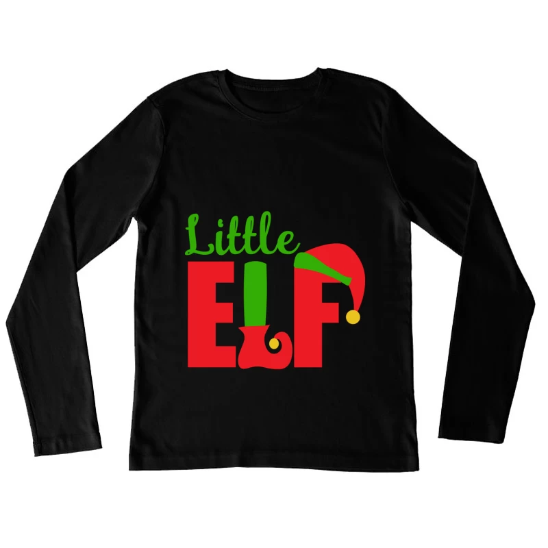 Design festif de lutin Femme Manches Longues T-Shirt