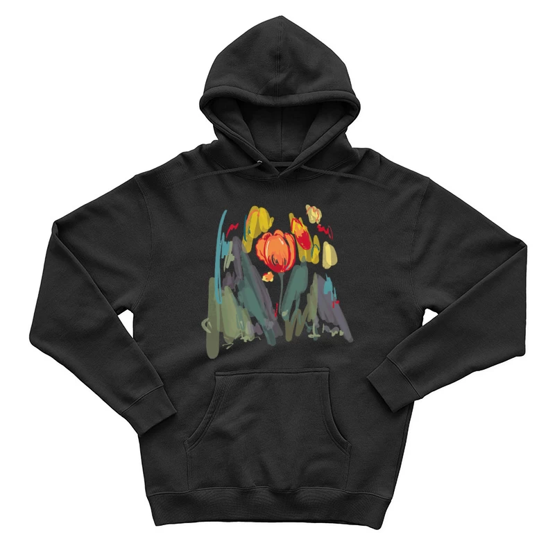 Bunte Blumenillustration Herren Pullover Hoodie