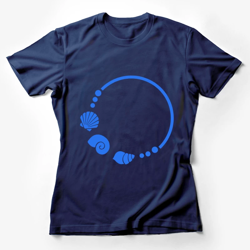 Ornement de coquillages marin circulaire Femme T-Shirt