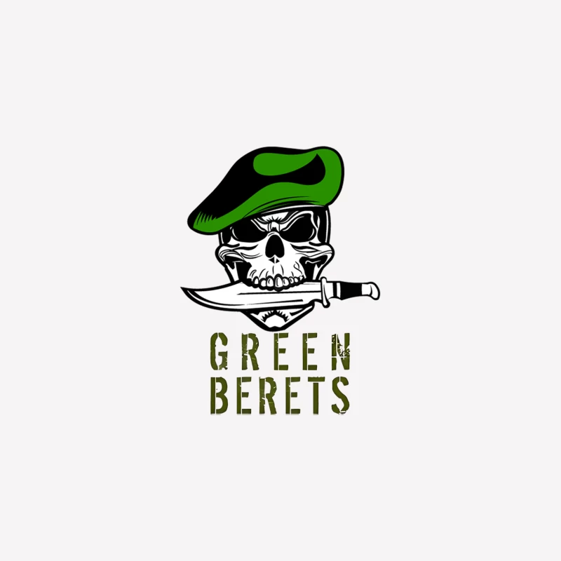 Green Berets Special Forces Skull and Knife Emblem Female T-Shirt