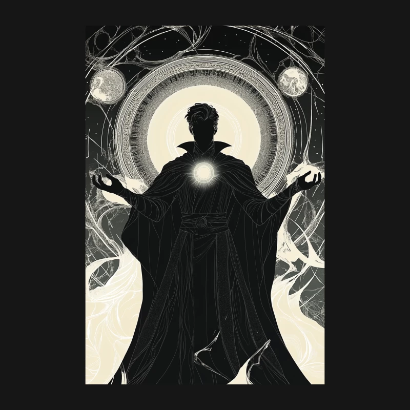 Mystic Silhouette: Doctor Strange's Cosmic Power Female Long Sleeve T-Shirt