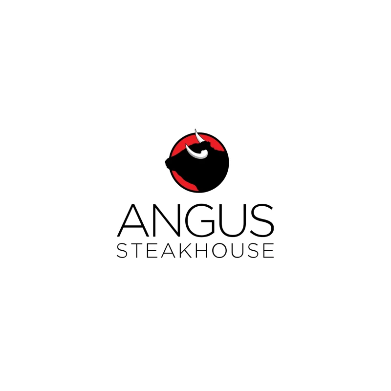 Angus Steakhouse Modern Logo with Bull Silhouette Desk Mat